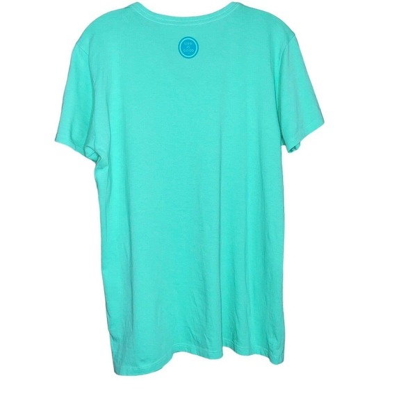 Life is Good Womens Crusher T Tshirt Light Green Large - Picture 2 of 6